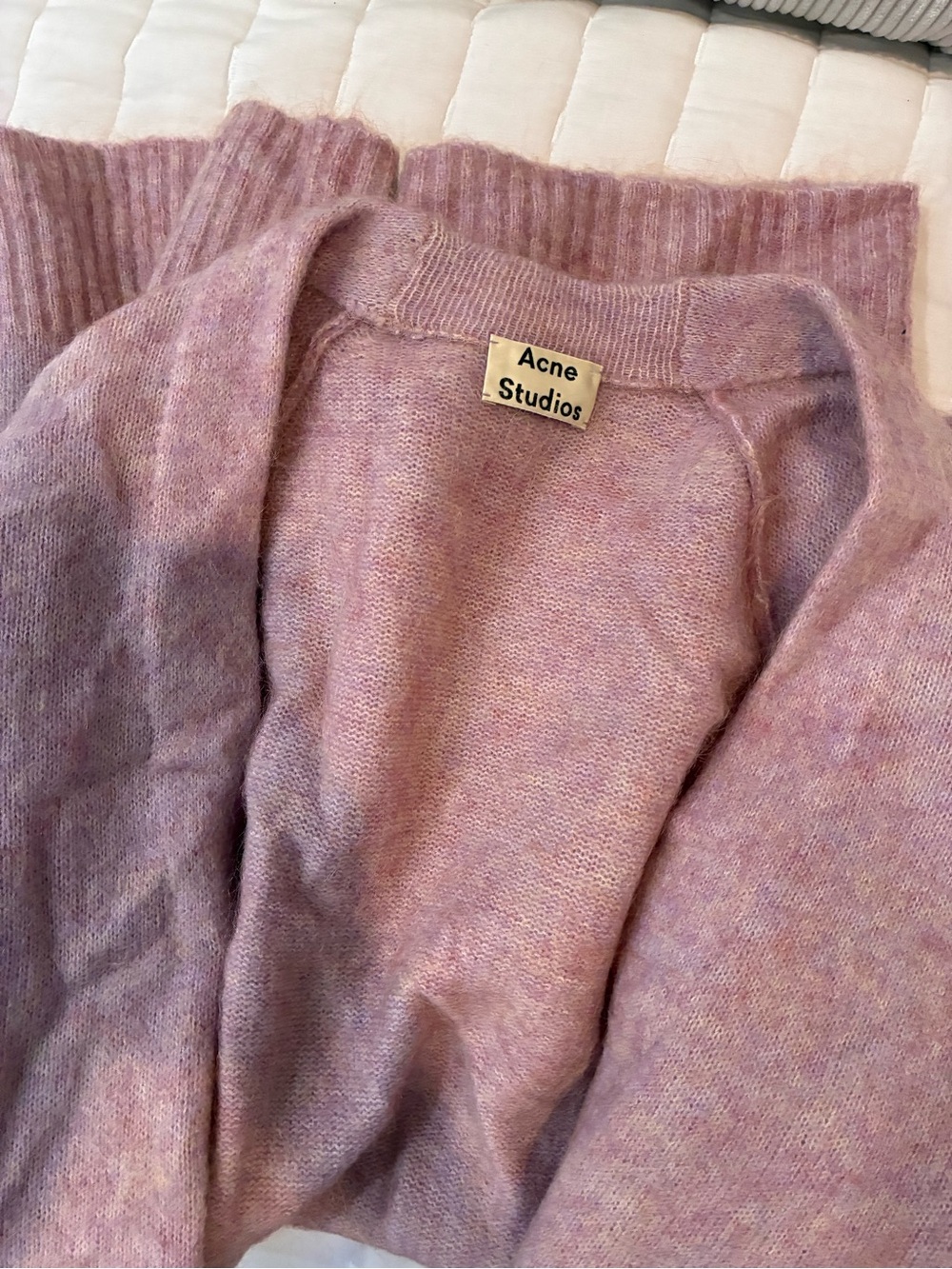 Acne Studios Lilac Mohair-Blend Fuzzy Sweater